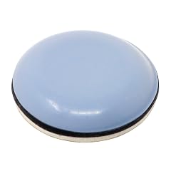 Adsamm 100 x Self-Adhesive PTFE Furniture Gliders Grey Blue Diameter 25 mm Round 5 mm Thick Furniture and