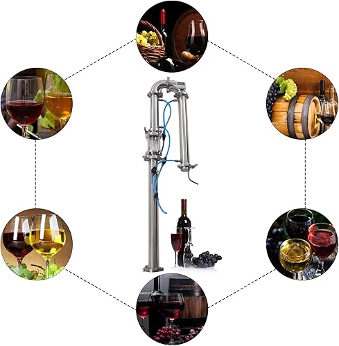 Miniatura 4 de Nueva torre de destilación tubular con malla de cobre de vidrio de vista 2 '' destilador de equipo de elaboración de cerveza nacional, columna de