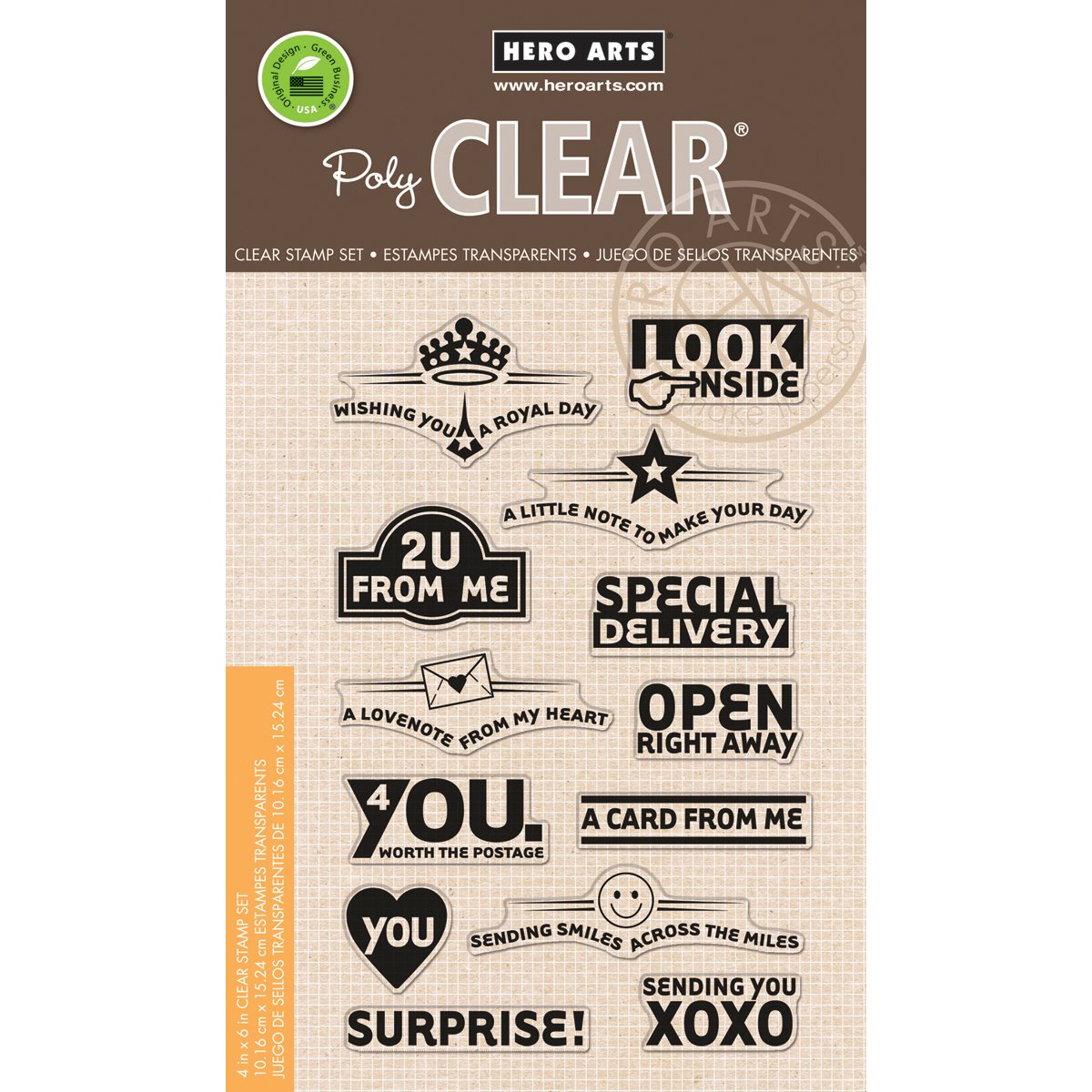 Hero Arts Envelope Art Stamp Set, Clear Amazon.in Home & Kitchen