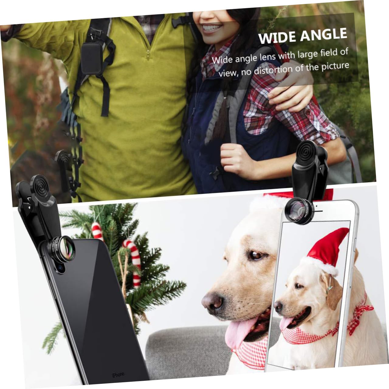 Gadpiparty Kit Obiettivi Esterni per Telefono Lenti Grandangolo e Macro in Alluminio Aeronautico e Vetro per Fotografia Artistica