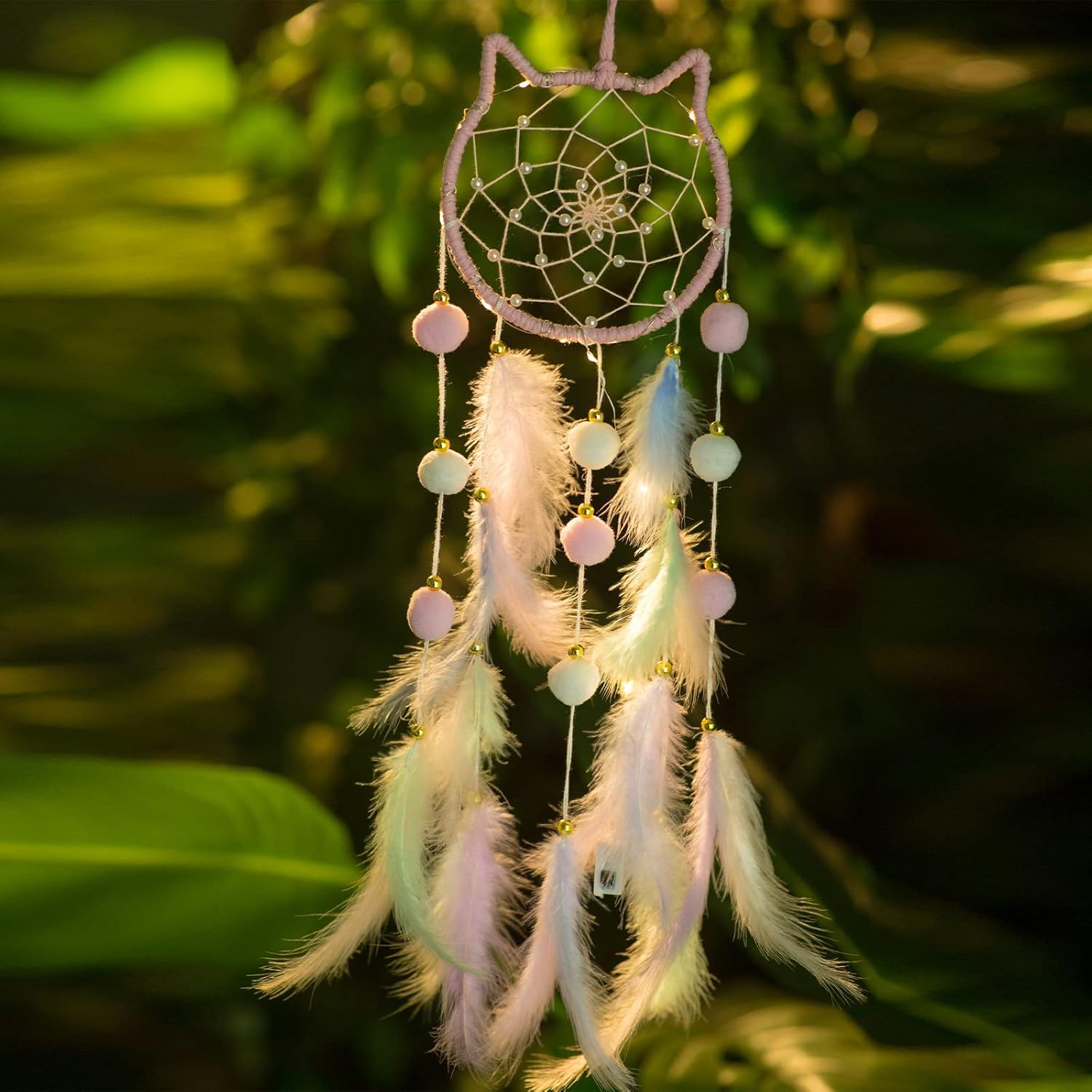 Dream Catchers, Kitty Dream Catcher with Lights