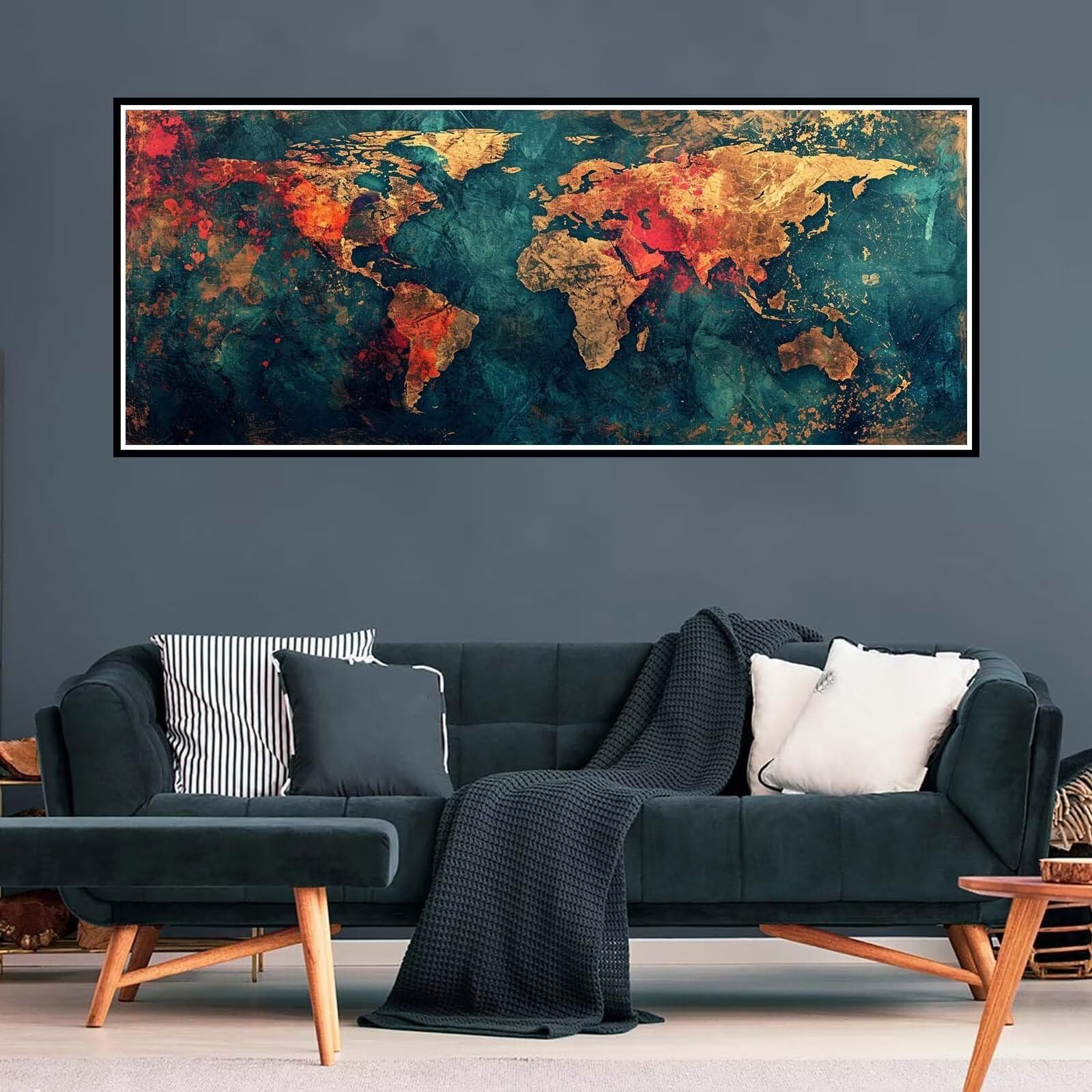 Mapa, zestawy artystyczne z diamentami, dla dorosłych, duży zestaw do malowania diamentowego w stylu retro, dla dzieci, pełne wiercenie, klejnoty, sztuka, obraz, kryształ, sztuka i rzemiosło,