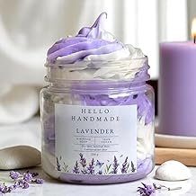 Hello Handmade Whipped Soap for All Skin Types Men and Women - SLS and Paraben Free-200 gm (Lavender Coconut)
