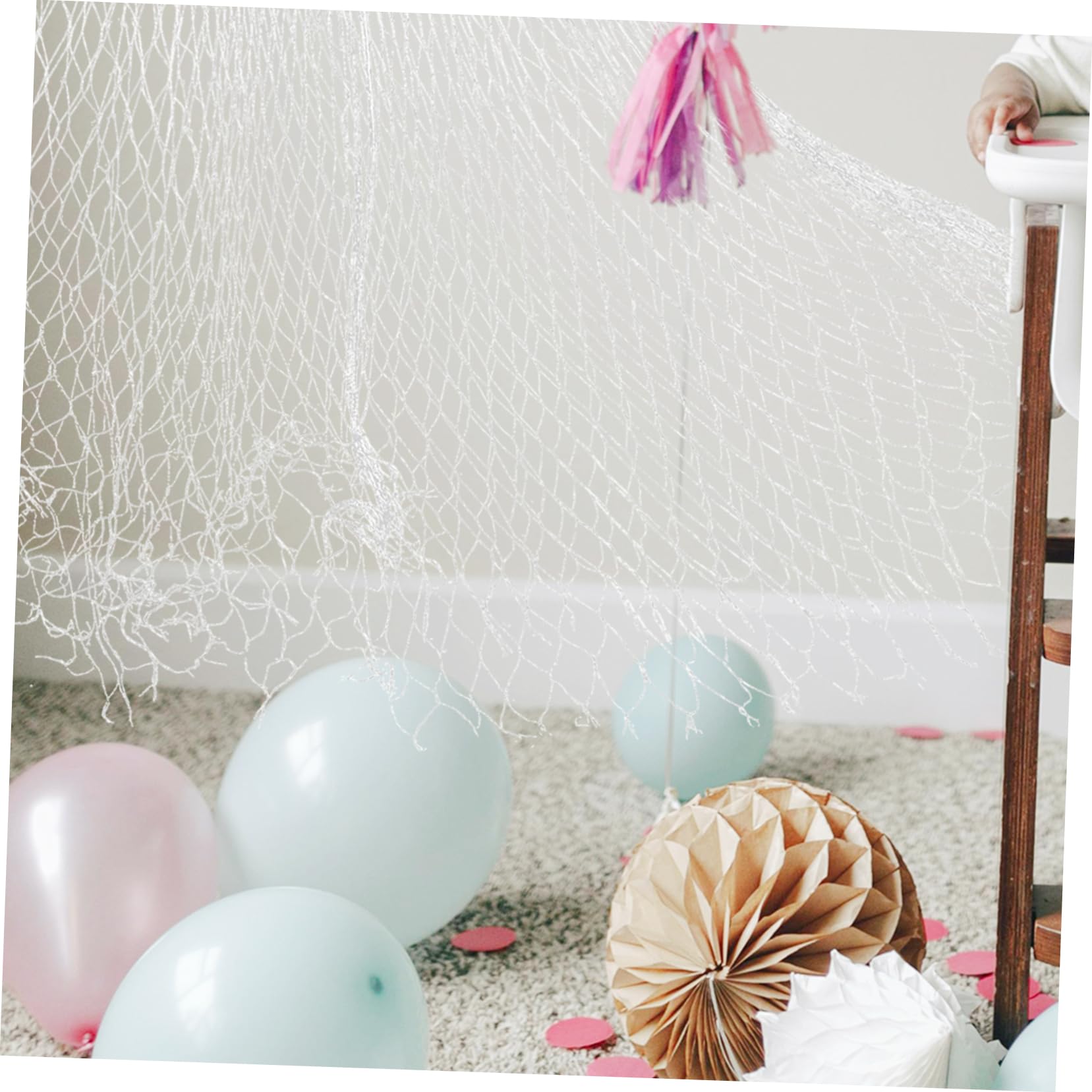 Ballonfallnetz 500 Stück Weiß aus Kunststoff für Ballonfreigabe