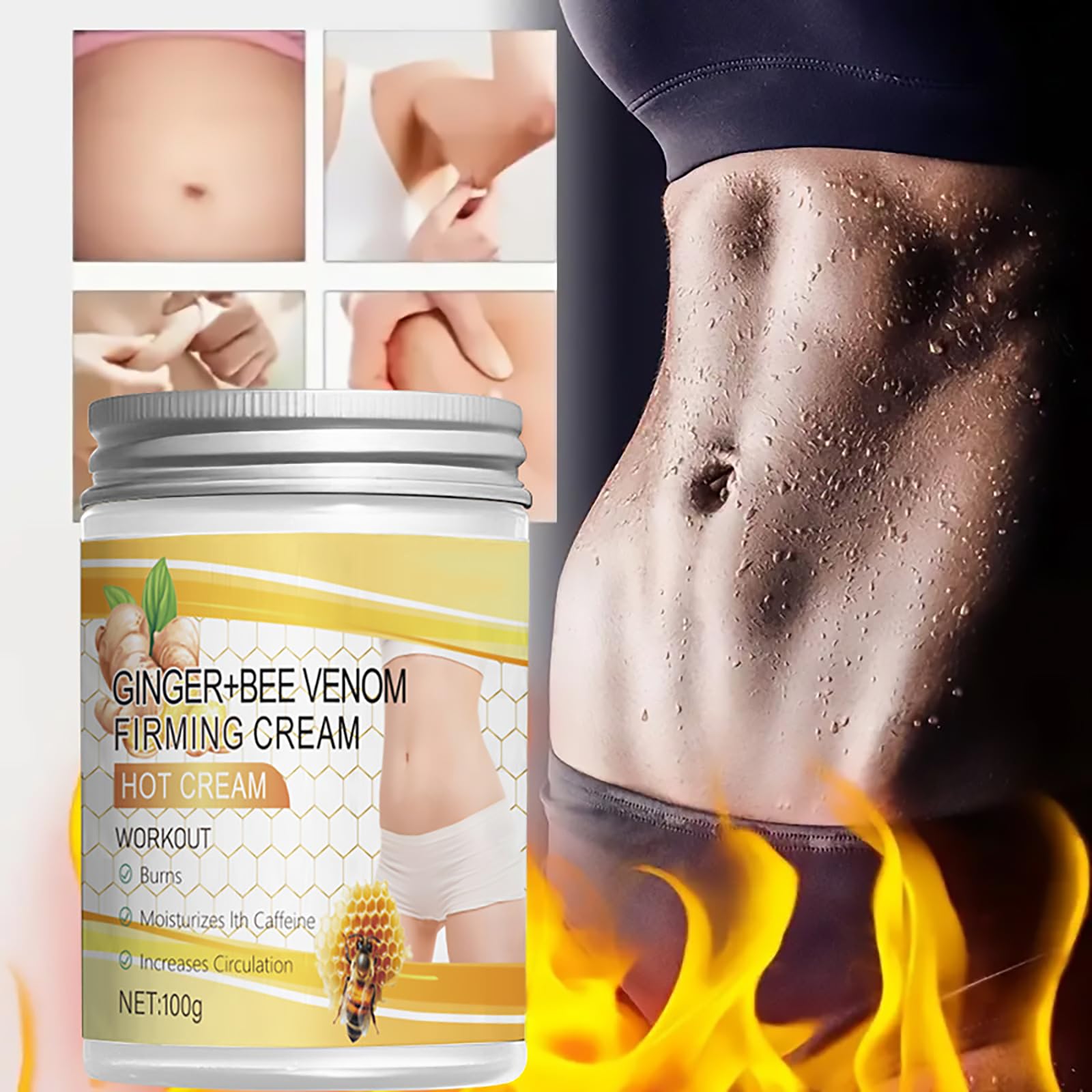 Amazon.com : Ginger Bee Venom Hot Cream，Skin Firming Cream for