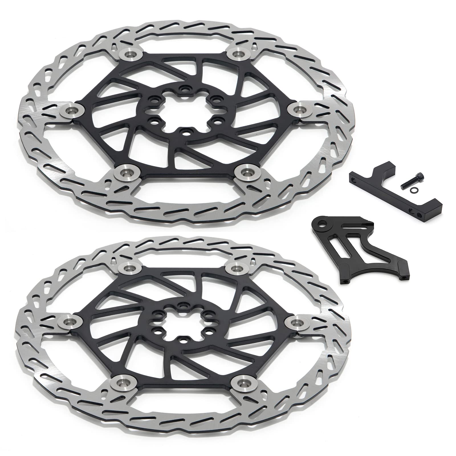 Photo 1 of TOFR 250mm Front Rear Brake Discs + Caliper Adapter Bracket for SUR-RON Light Bee X for Segway X160 X260 with KKE Damping
