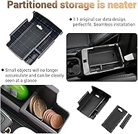 Vista 4 de YEE PIN Organizador de consola central para Dodge Hornet 2023 2024 2025 Hornet GT Organizador de consola del medio Hornet GT Plus Bandeja de consola