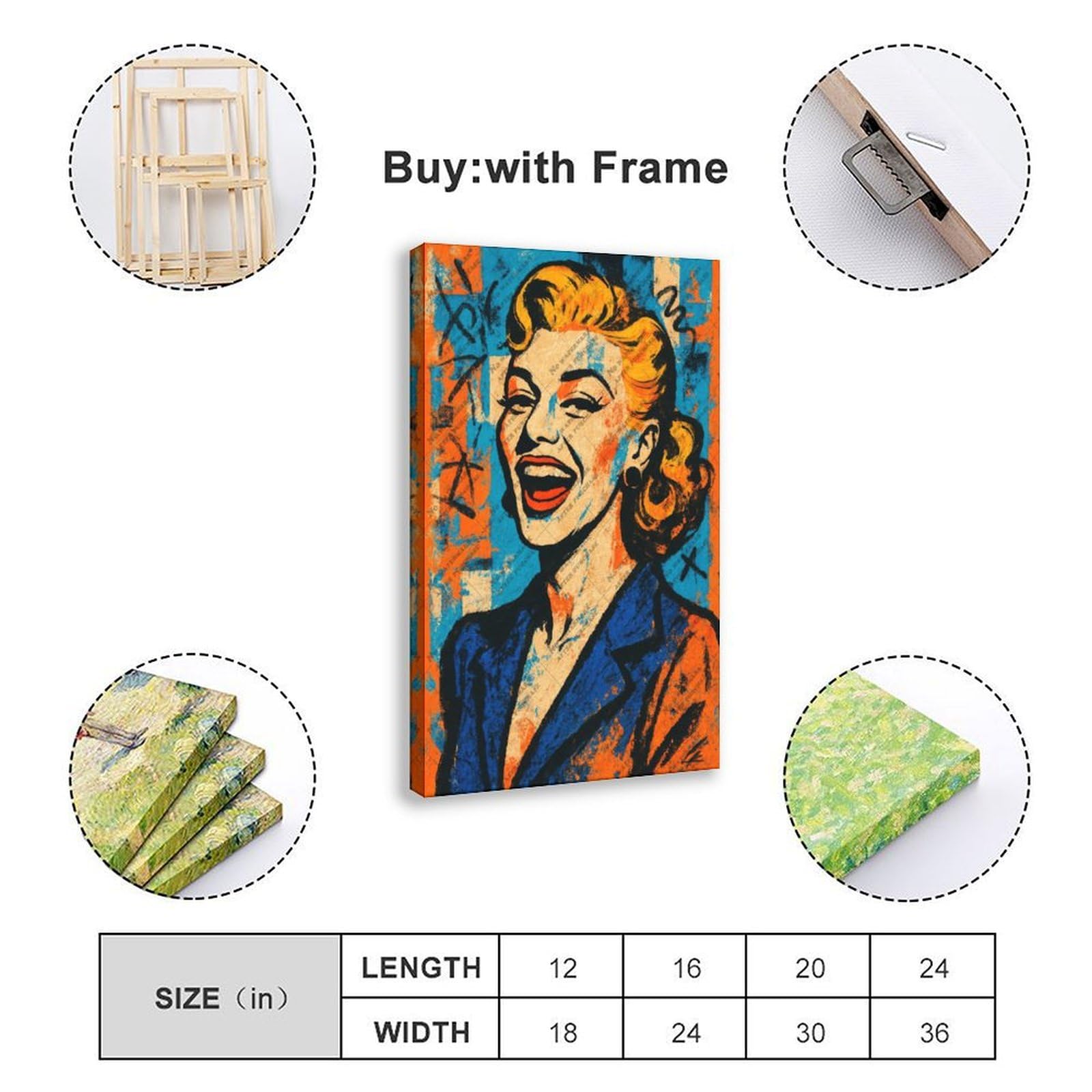 FCOJE N. 26 Poster di Ginger Rogers, commediante, arte pop per decorazione del soggiorno, 30 x 45 cm