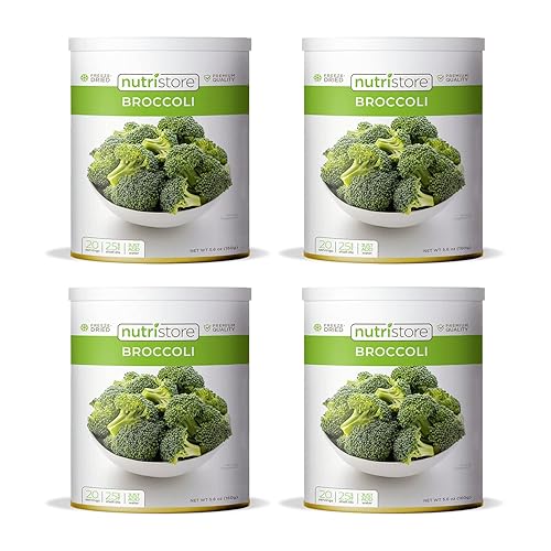 Miniatura 1 de Nutristore Brócoli liofilizado  Verduras para bocadillos saludables o almacenamiento a largo plazo  Suministro de alimentos enlatados de