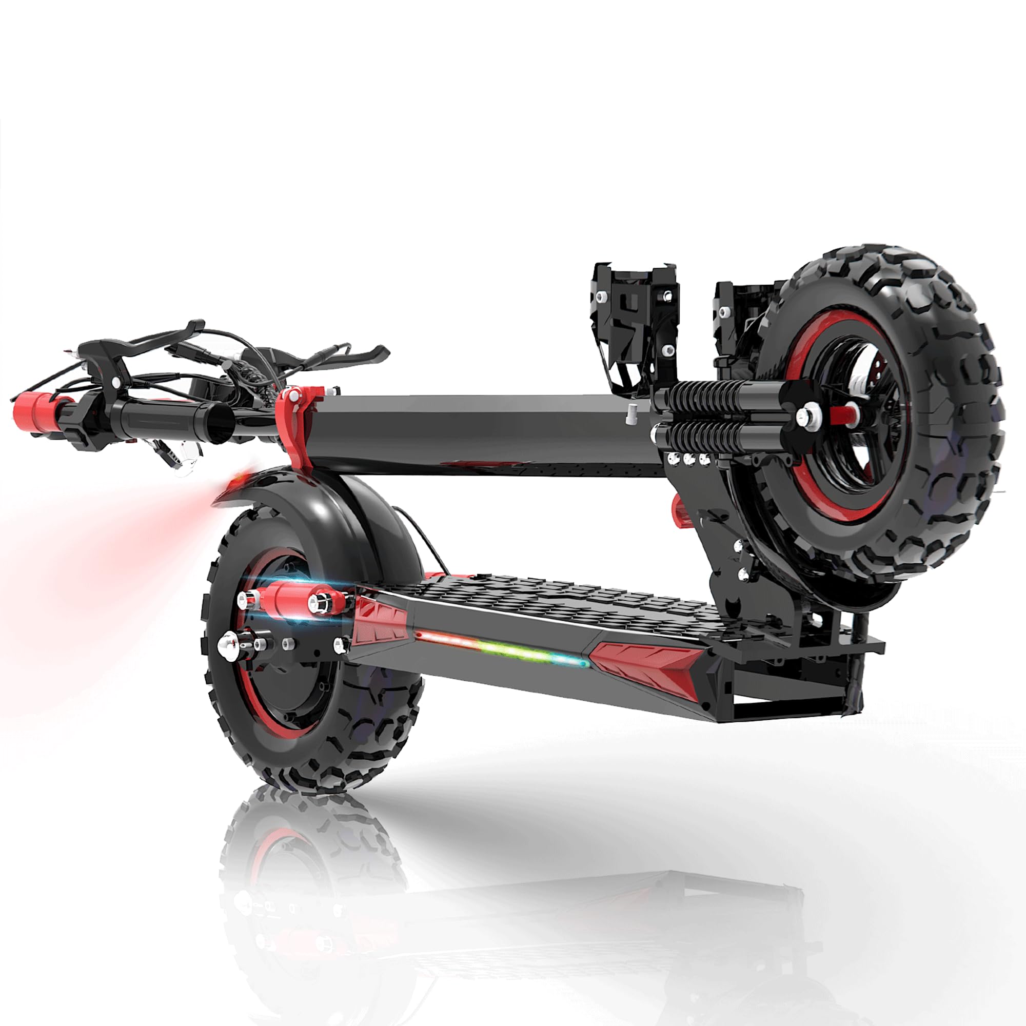 Electric Scooter Adults,1200/1600W Motor, 30/34 MPH Top Speed &amp; 30/40 Miles Range, 48V 18/21AH Big Battery, 10/11" Off-Road Tire Folding E Scooter with Seat, Dual Braking System, Double Suspension