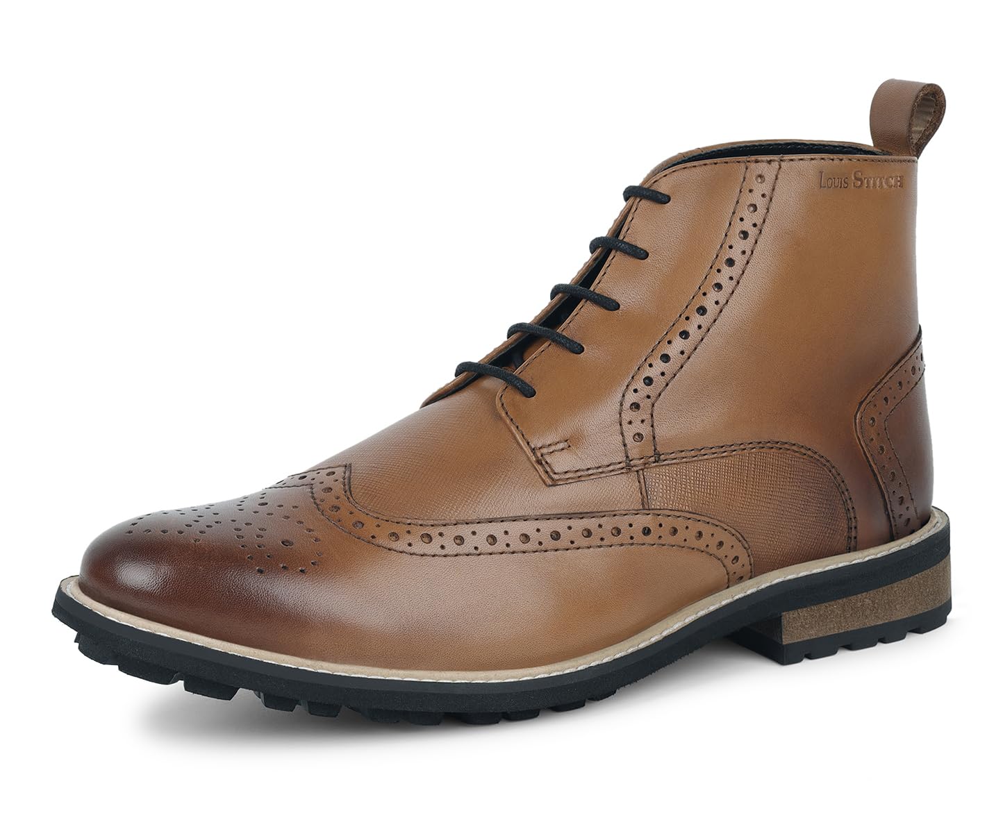 louis stitch Egyptian Crust Leather Formal Lace Up Chuka Boot for Men | Comfortable for Business, Casual, Parties-picture-43