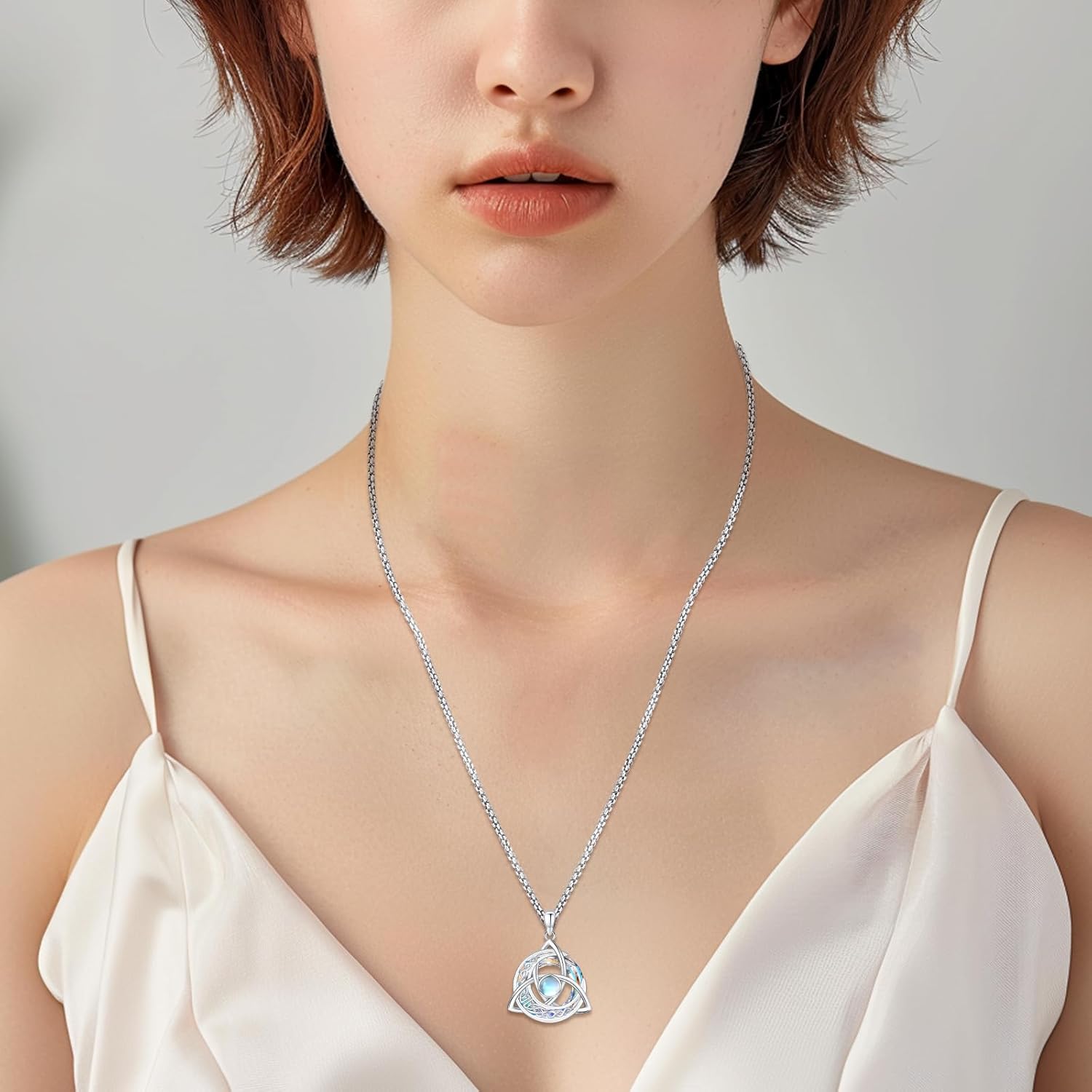 Pentagram/Celtic Knot/Witches Knot/Santa Muerte/Triple Moon Goddess/Baphomet/Hecate Necklace Sterling Silver Magic Wiccan Amulet Pagan Jewelry for Women Men - Image 5