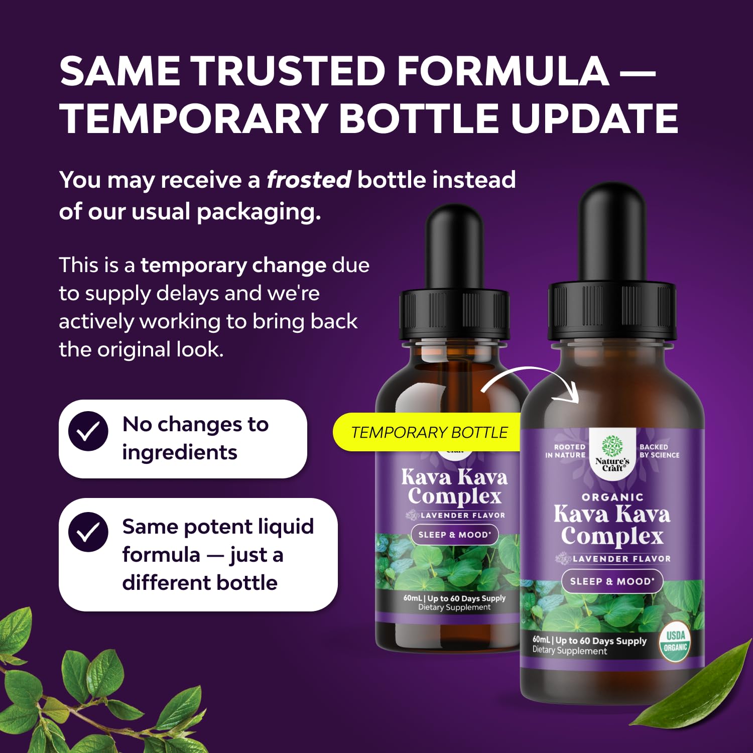 Organic Kava Kava Extract Drops - Calming Support with Chamomile - 2 Fl Oz — Amazon image 2