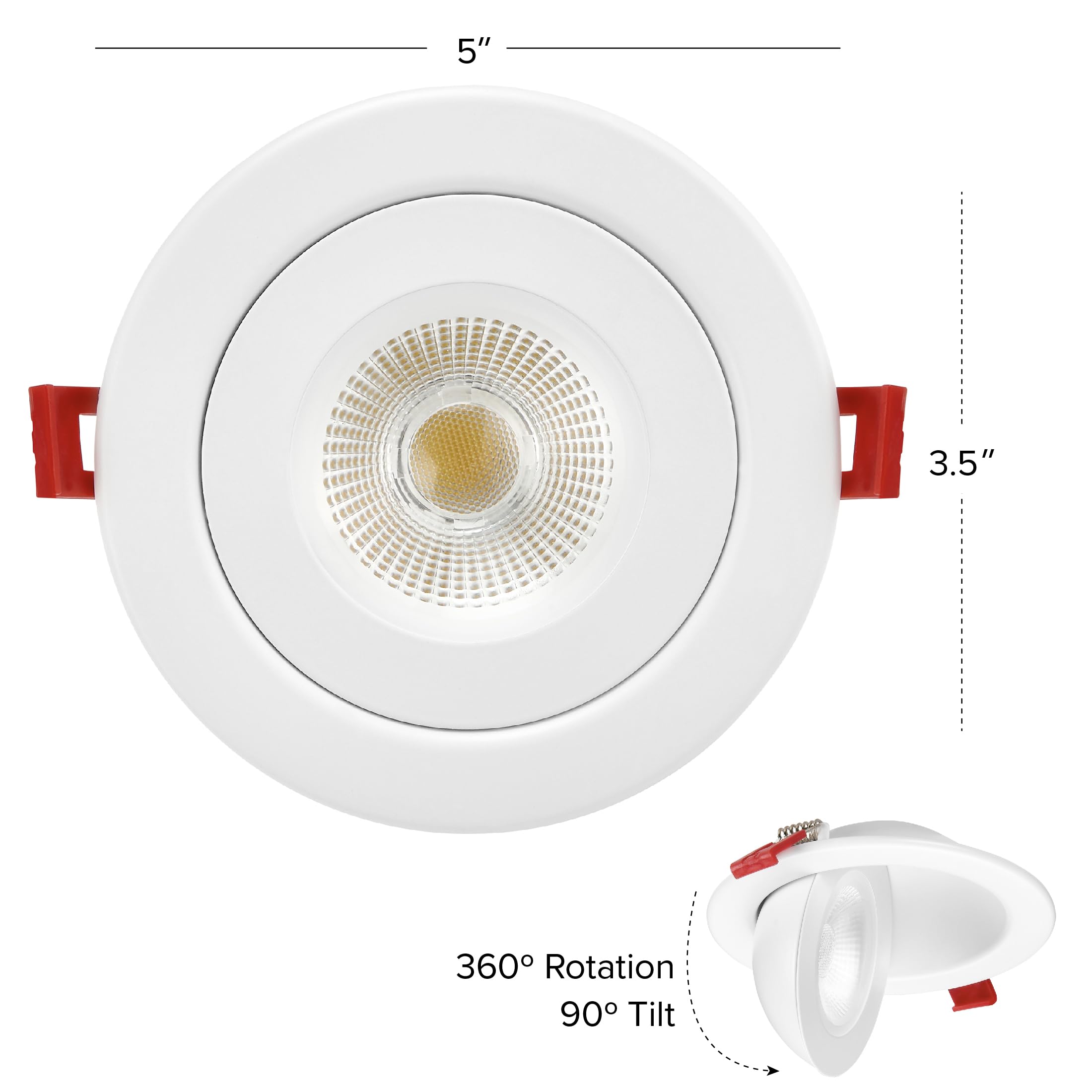 Ultra-Thin LED Gimbal Downlight - 900 Lumens, 5CCT -2 Ultra-Thin LED Gimbal Downlight - 900 Lumens, 5CCT -2