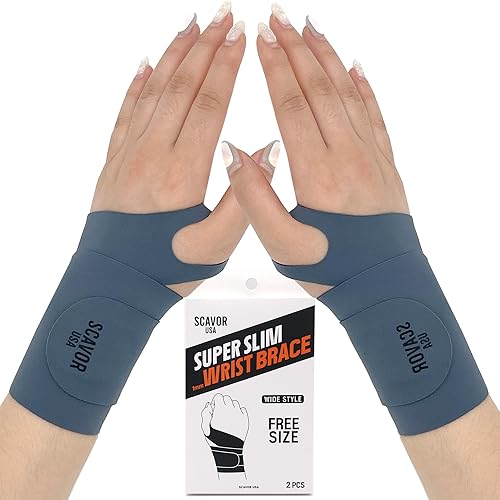 Muñequera para túnel carpiano, muñequera fina para hombres y mujeres, manga de compresión suave y cómoda, muñequera reutilizable para tendinitis