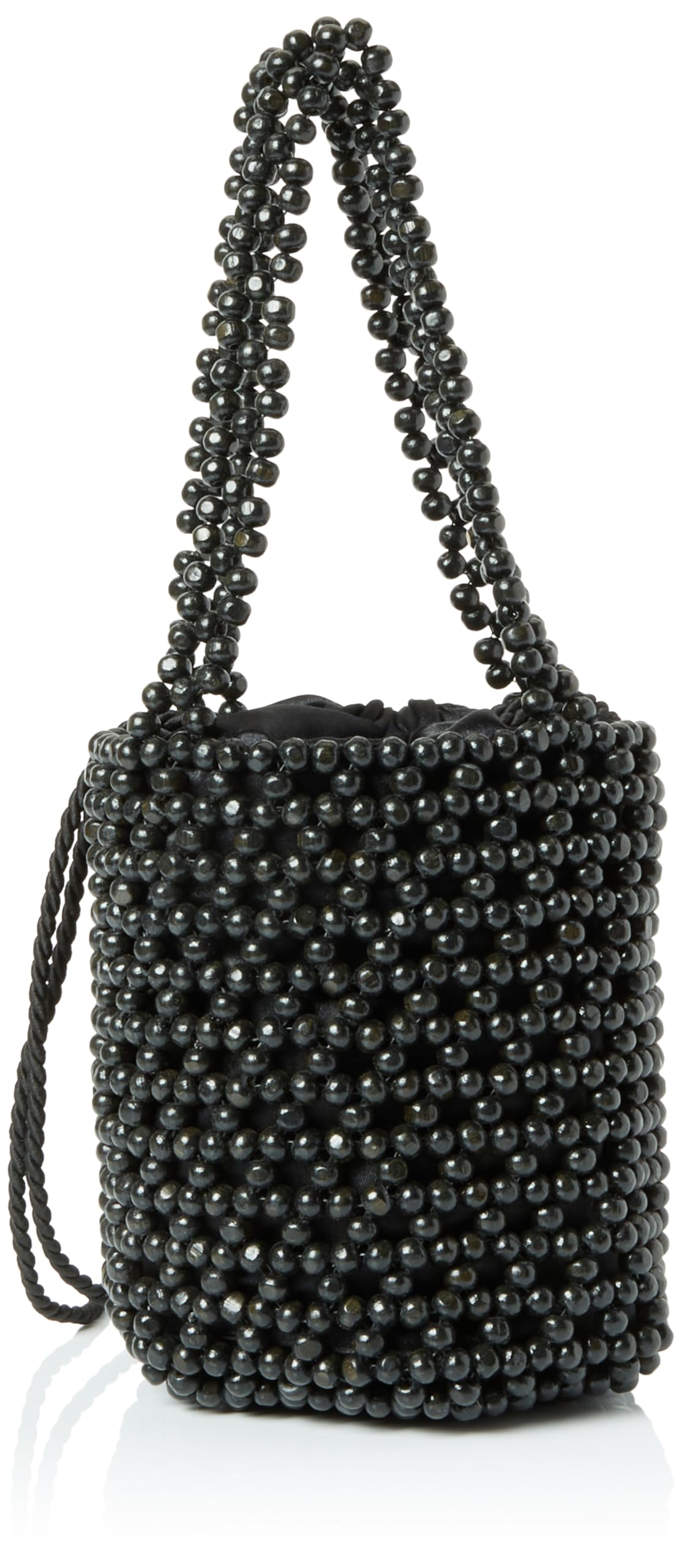 nascita Women Bucket Bag aus Perlen Shoulder, Black, One Size