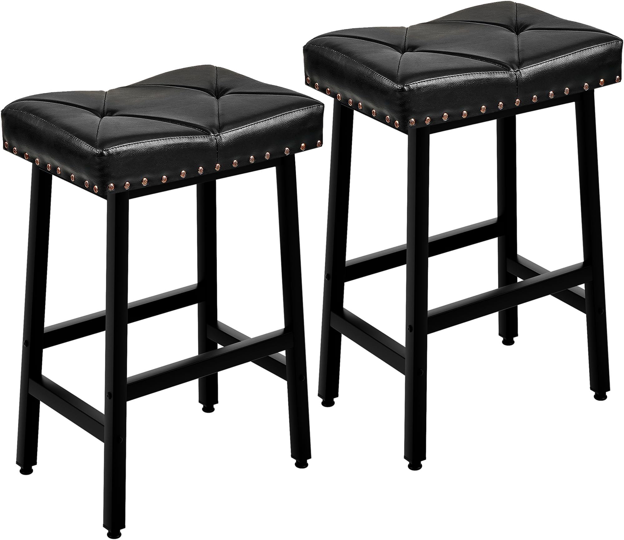 Amazon.com: Yaheetech Bar Stools Set of 2, 24 Inch Counter Height Bar ...