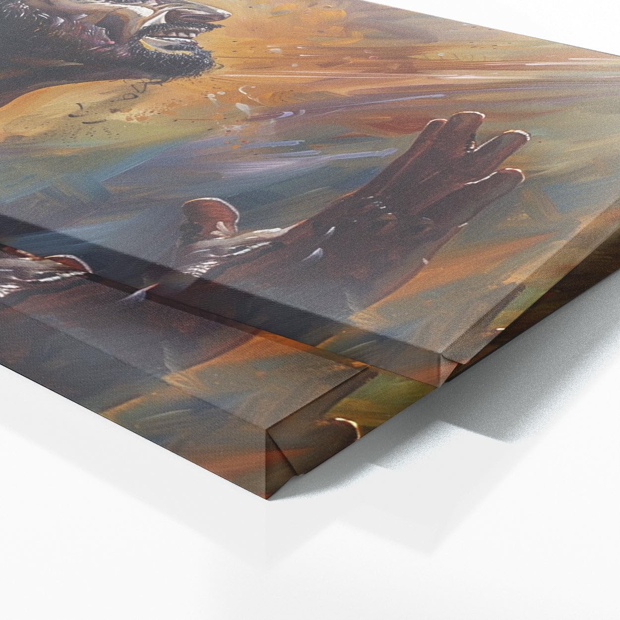 Sense Canvas Arjuna Oath 5 Leinwandkunst, Heimdekoration, Wandkunstdruck, Poster, Gemälde, Größe XL, 60 x 24 / 3,8 cm
