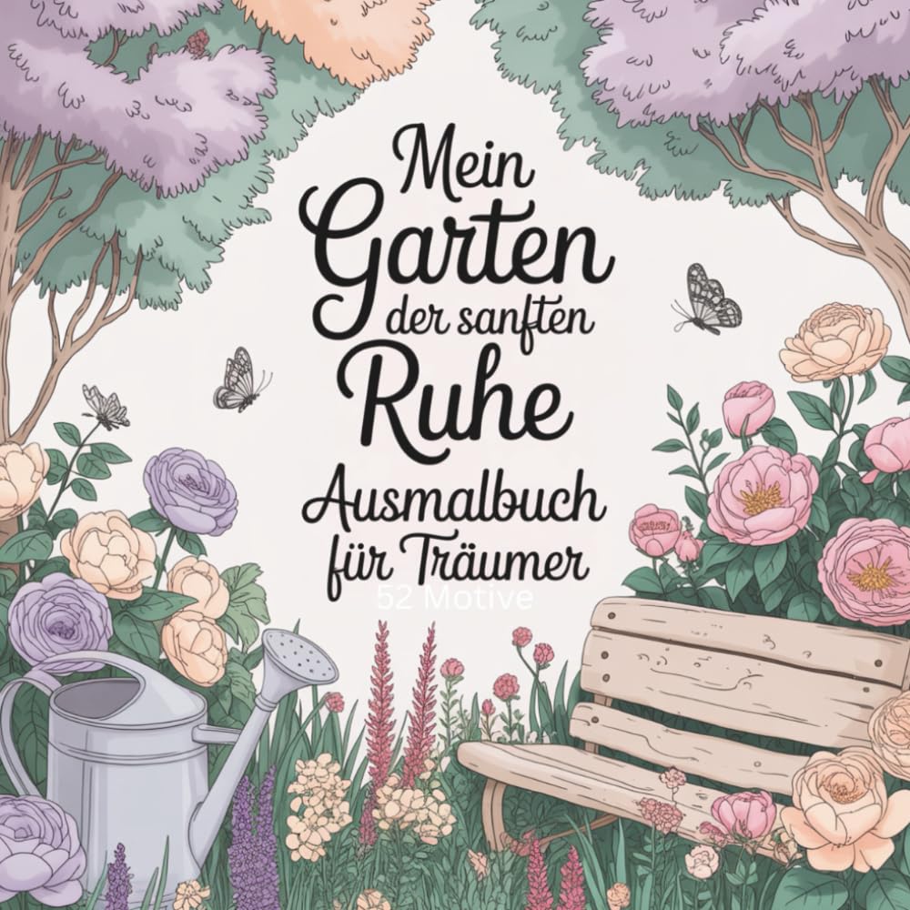 Mein Garten der sanften Ruhe: Ausmalbuch für Träumer