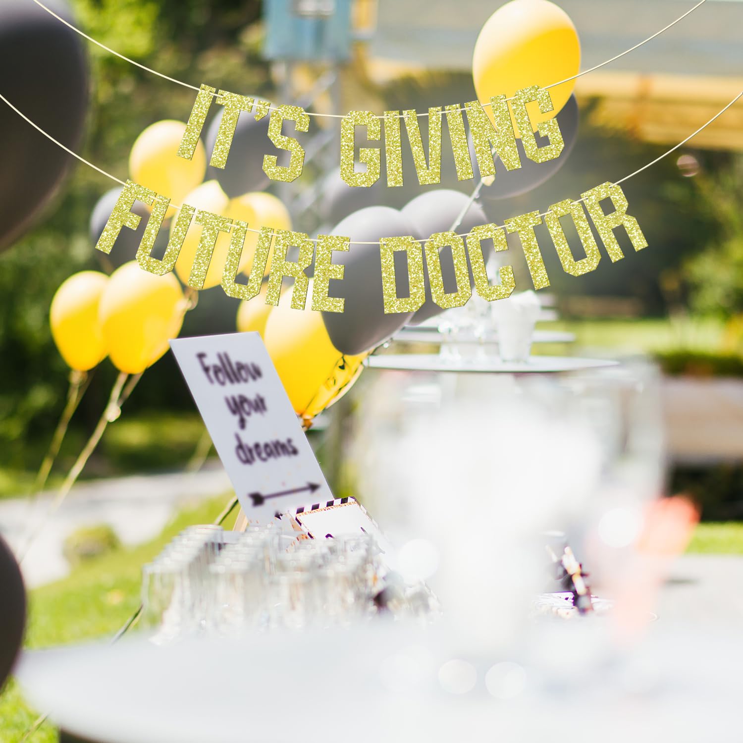 Doctor Prom Sign Doctor Party Decorations It's Giving Doctor Banner, Congrats Doctor ...