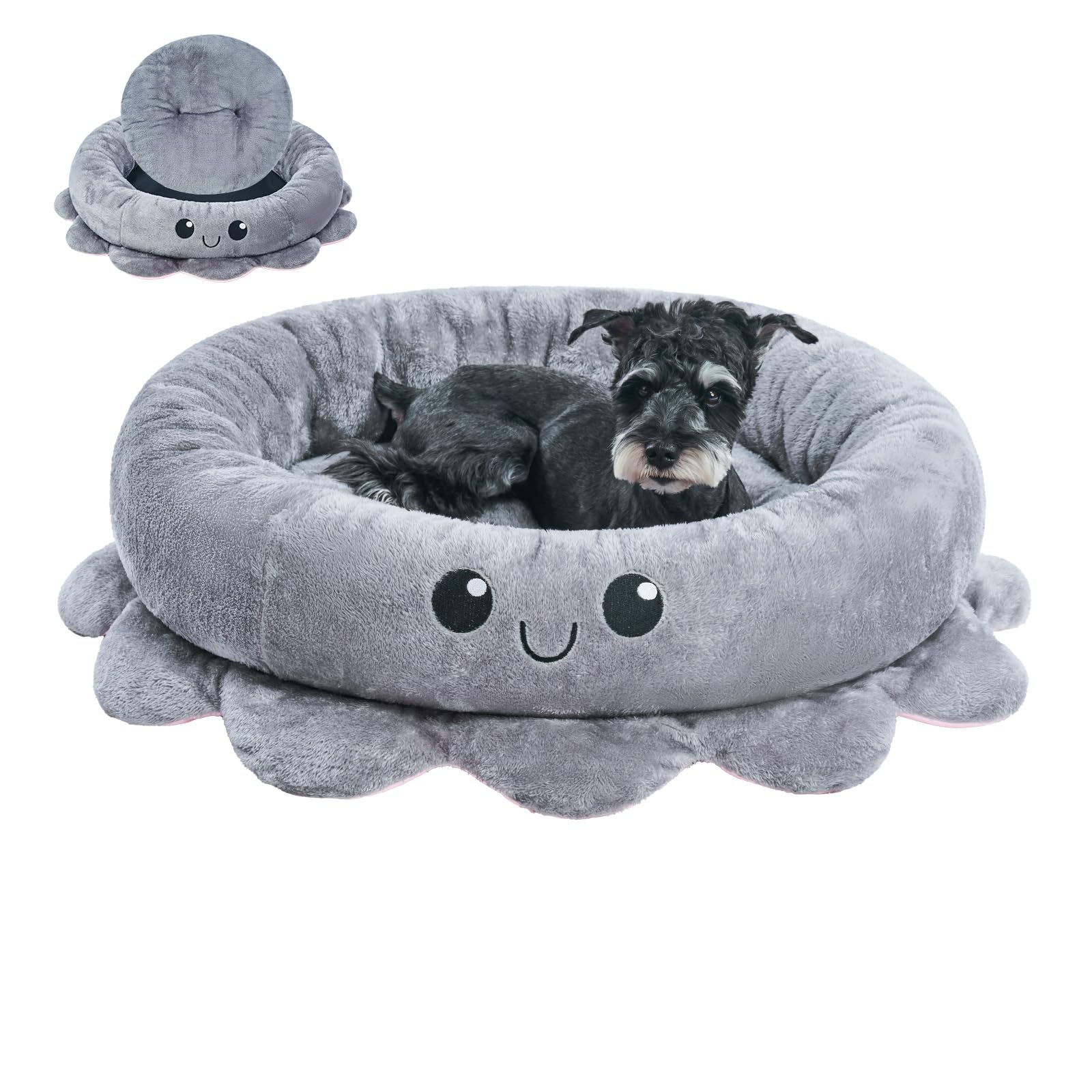 Jiupety Octopus Cuccia per cani, grigio, L