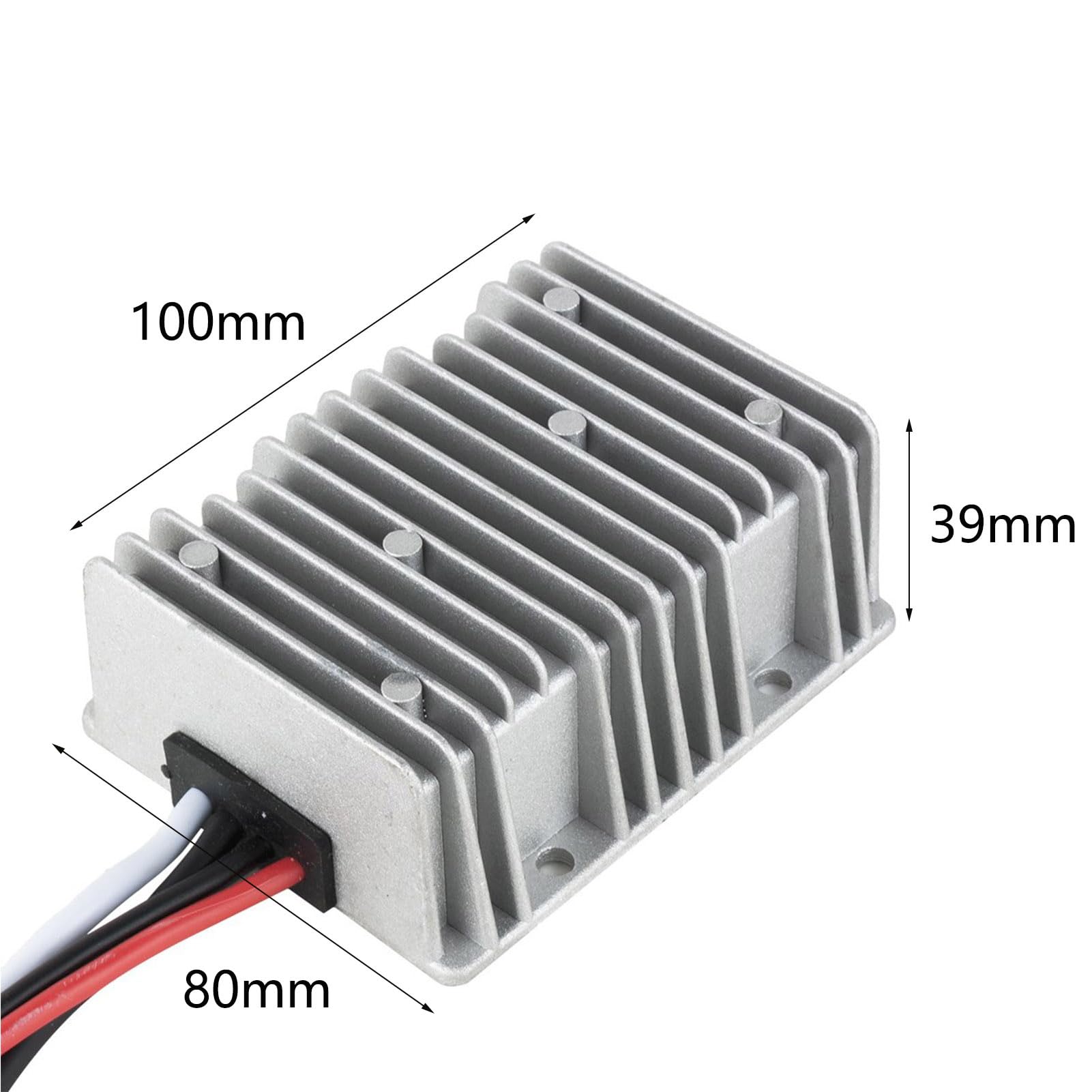 TOP-VIGOR Convertidor de voltaje CC/CC 12 V a 48 V 8 A 384 W, convertidor escalonado, convertidor de impulso impermeable IP68 transformador regulador