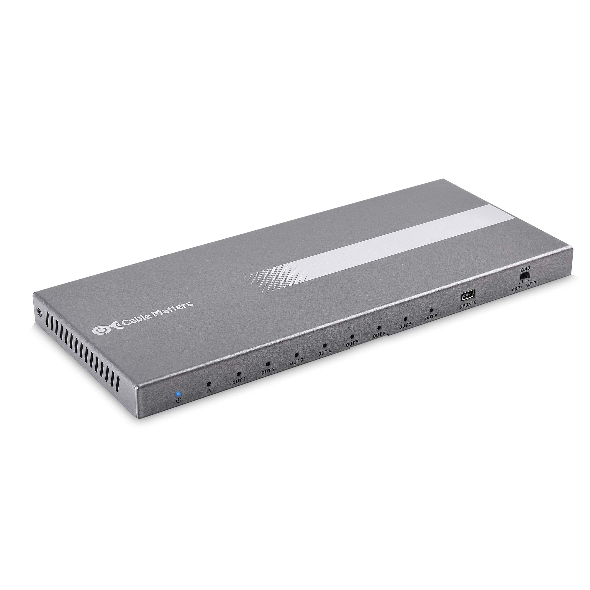 Cable Matters 4K 60Hz 8 Port HDMI Splitter 1 in 8 Out - Support 18Gbps HDMI 2.0 and HDR