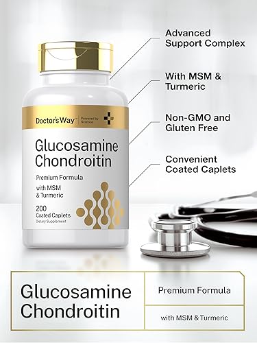 Miniatura 4 de Doctor's Way Glucosamina condroitina MSM cúrcuma  200 cápsulas  Suplemento complejo para adultos  Sin OMG, sin gluten