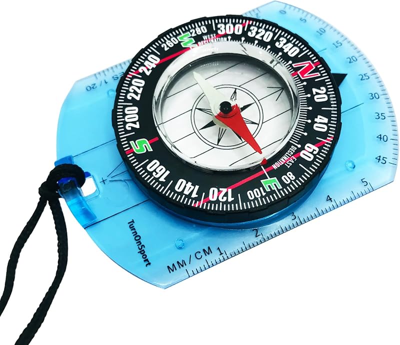 Orienteering Compass - Hiking Backpacking Compass - Advanced Scout Compass Camping and Navigation - Boy Scout Compass Kids - Childrens Compasses for Map Reading - Baseplate Compass Survival