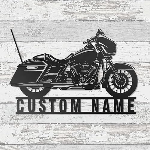 Miniatura 4 de IZI POD Arte de pared de metal personalizado para motocicleta, letrero personalizado con nombre de familia, decoración de pared con nombre de Diseño