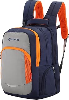 HARISSONS Xeno Travel Laptop Backpack | 40L | Fits 15.6" Laptop | Water-Resistant Dobby PU Polyester | USB Port, Rain Cove...