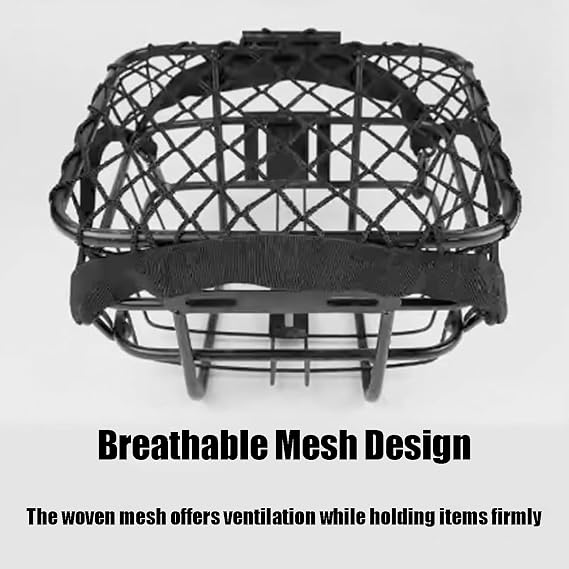 Motorcycle Cargo Net,Cargo Net with 4 Hooks Elastic Bungee Mesh Netting for Motorcycle Helmet Luggage Storage Motorbike Bike Roof Rack Car Van Campervan Cargos Safety Nets Organiser