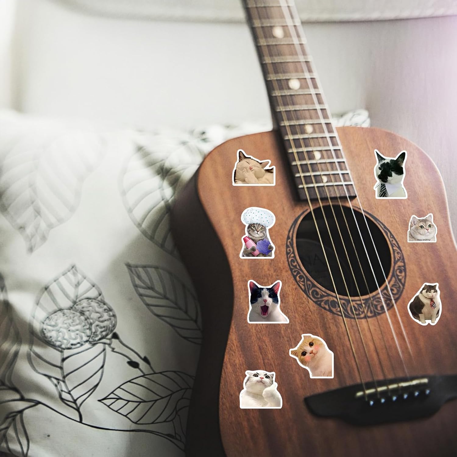50 Pcs Cat Stickers,Funny Cat Meme,Waterproof Vinyl Stickers for Laptop Phone Guitar Water Bottles Luggage - Image 3