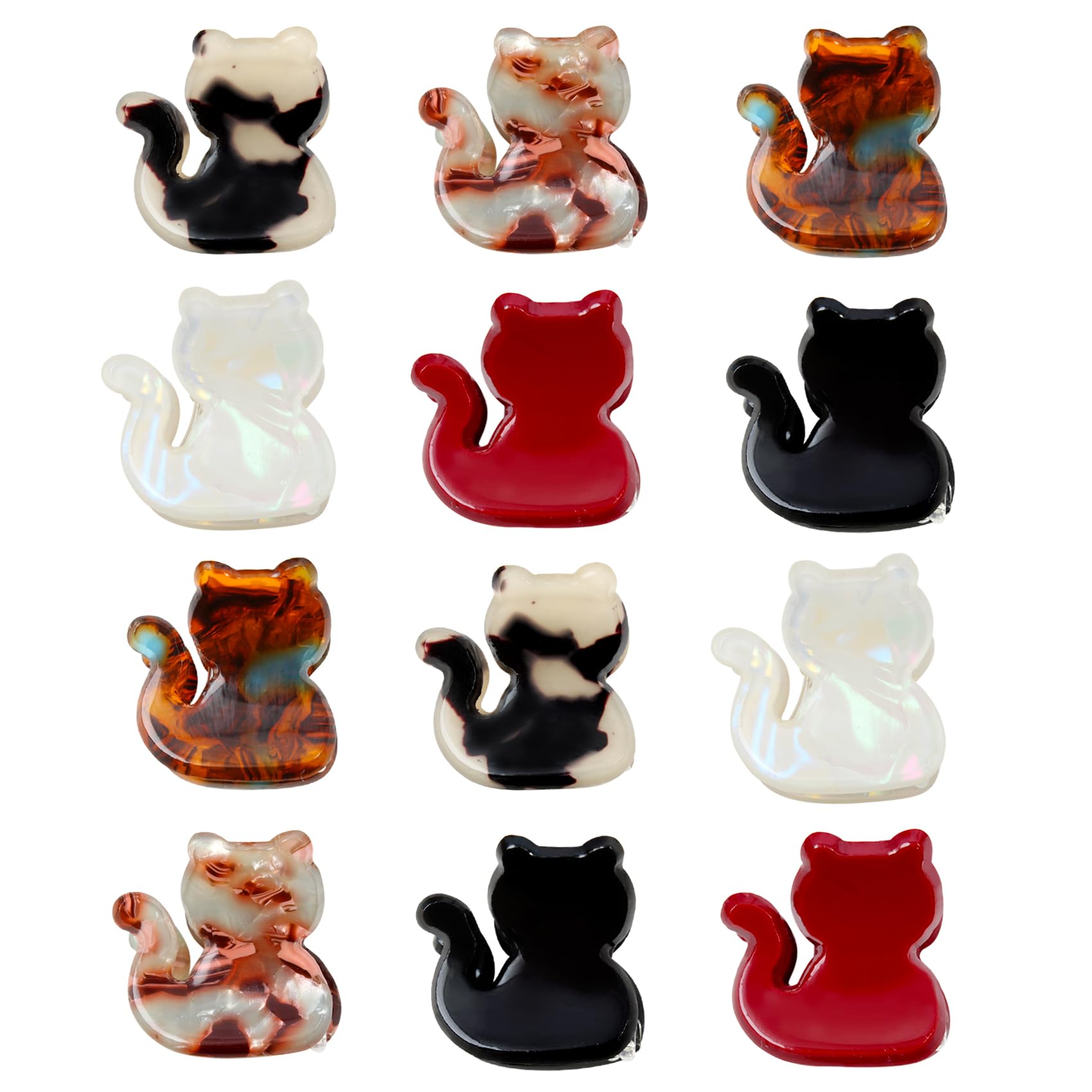 Mistofu Mini Hair Claw Clips - Trendy Small Non-Slip Hair Clips for Women Girls, Cute Kawaii Classic Hair Claws (small cat 2)