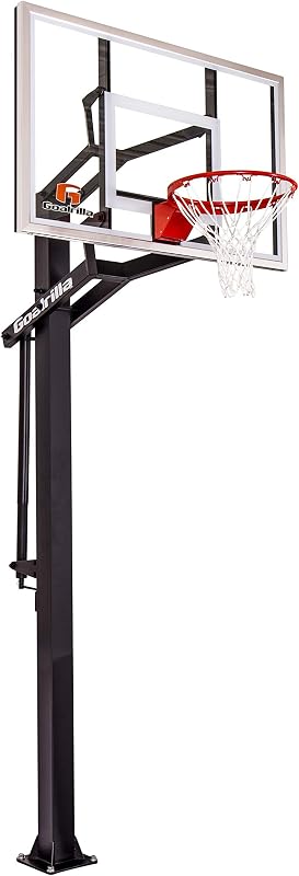 Aro de baloncesto de suelo GS54 con tablero trasero de altura ajustable y borde separable Pro-Style