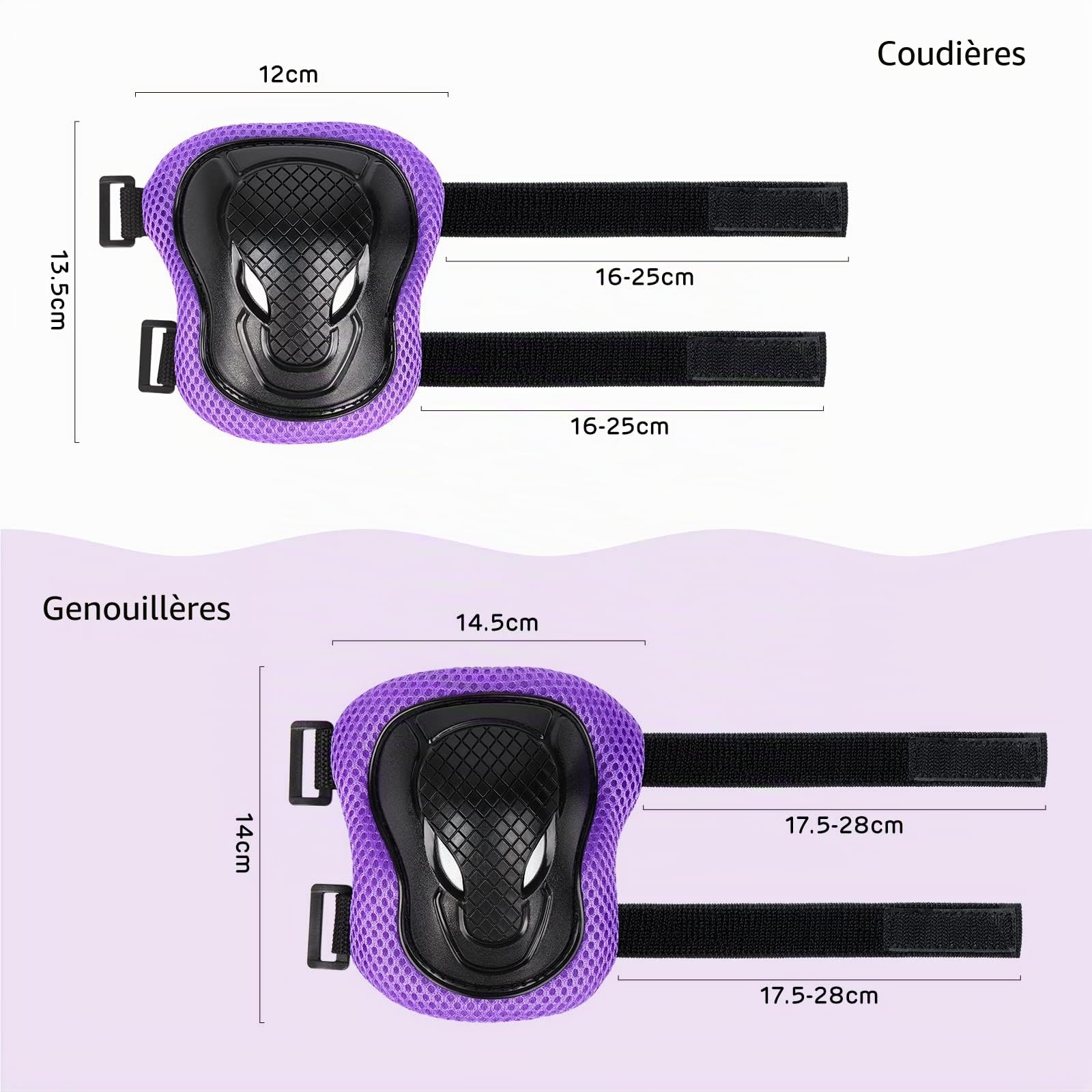 Sets de Protection Enfant Casque Vélo Réglable Coudières Genouillère Protège-Poignets Protections Rollers Velo Skateboard Rollers Skate