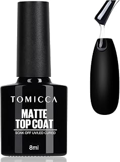 TOMICCA Matte Top Coat Gel UV, No Wipe Top Coat Matt UV Nagellack Soak-Off UV/LE im Test