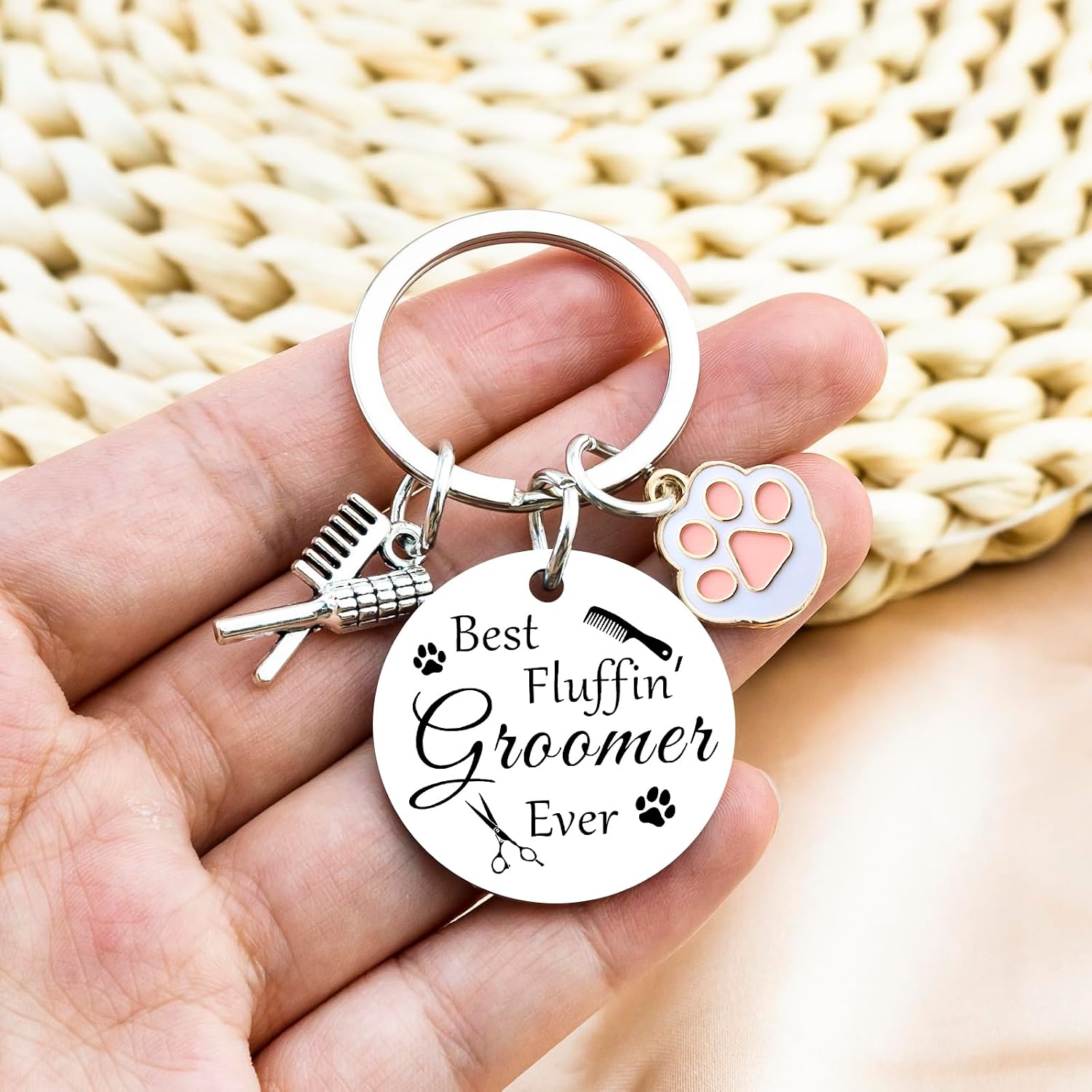 Ikacvb Dog Groomer Keychain Best Groomer Gifts For Women Mothers Day Gifts For Pet Dog Groomers Woman Birthday Christmas Stuff