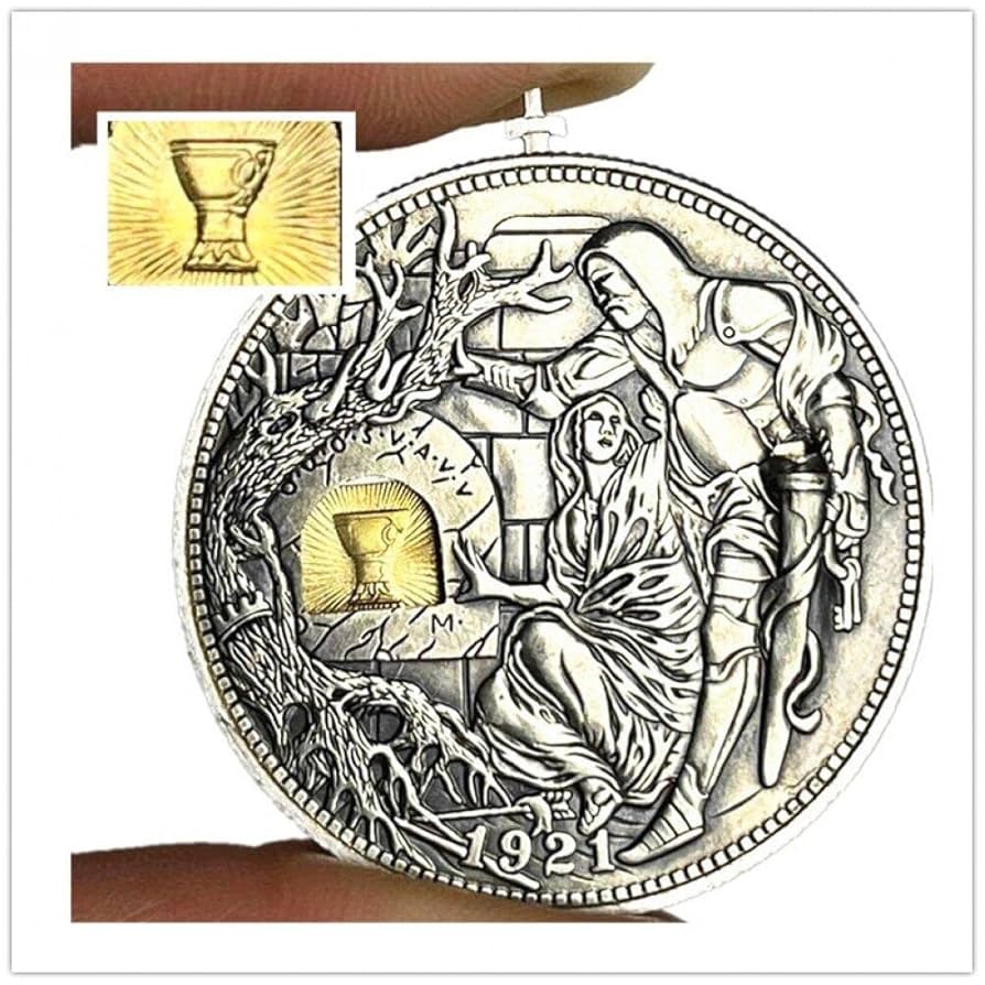 コレクション用 銅製メダル 幸運 装飾アイテム 機関 聖杯 コレクション用 銅製メダル 幸運コイン 装飾アイテム 機関 聖杯