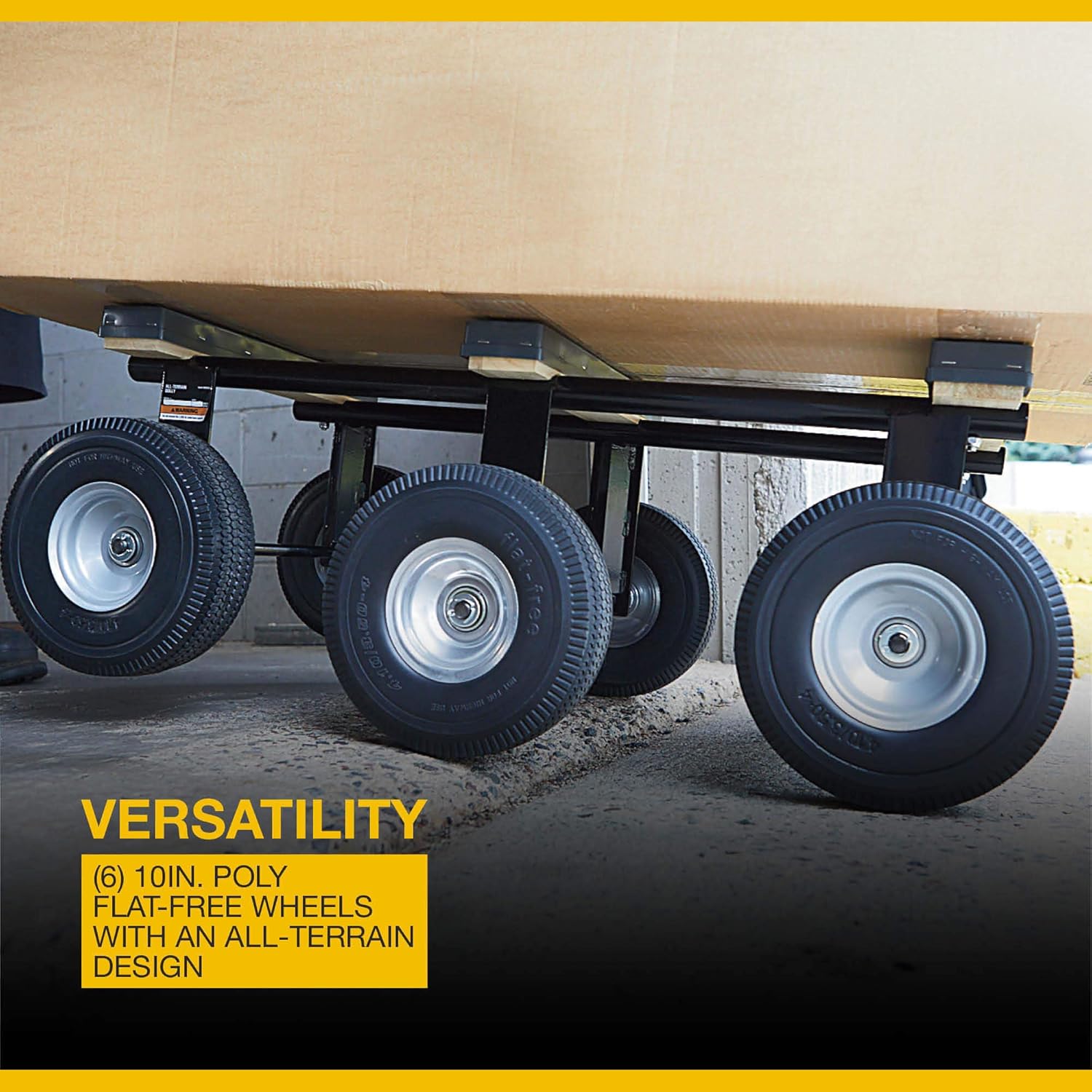 Klutch 1200-Lb. Capacity 6-Wheel All-Terrain Dolly