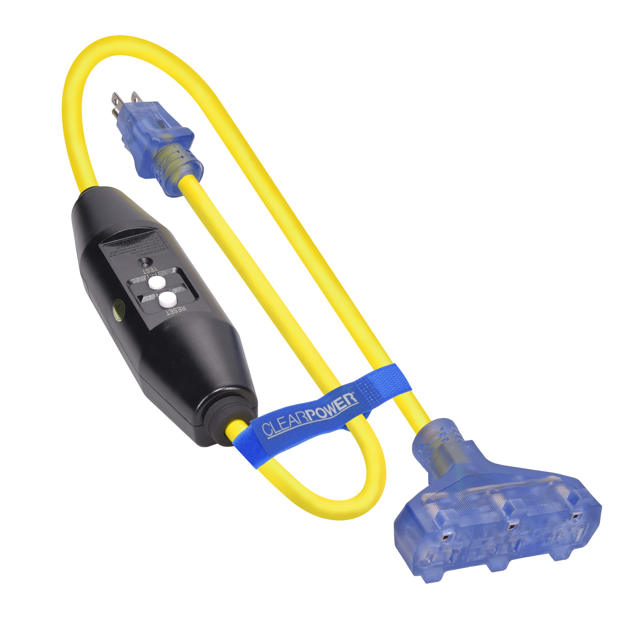 Amazon.com: Clear Power 3 ft 12/3 SJTW, 3 Outlet Extra Heavy Duty