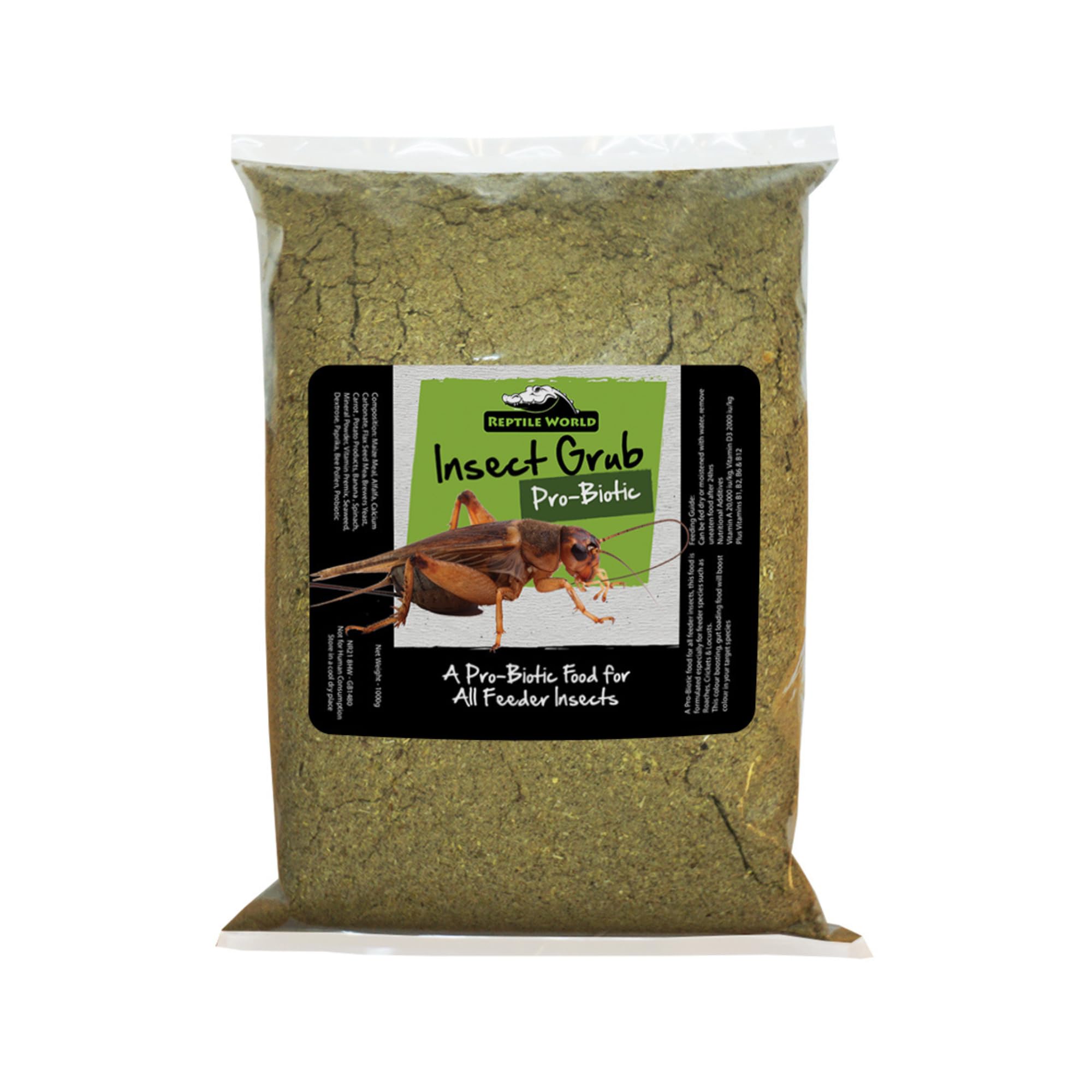 Reptile WorldInsect Grub 1kg | Live Food Gut Loader, Cricket, Locust, Bug Food