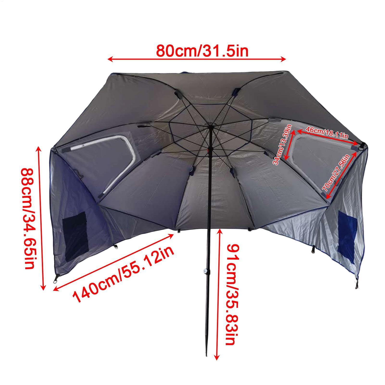 Parasol Wędkarski Ochrona Przed Promieniowaniem UV, Przenośny | Parasol Plażowy Na Zewnątrz, Patio, Basen, Sport, Park, Podwórko, Kemping, Piesze Wędrówki, Podróże, Piknik, Dla Kobiet i