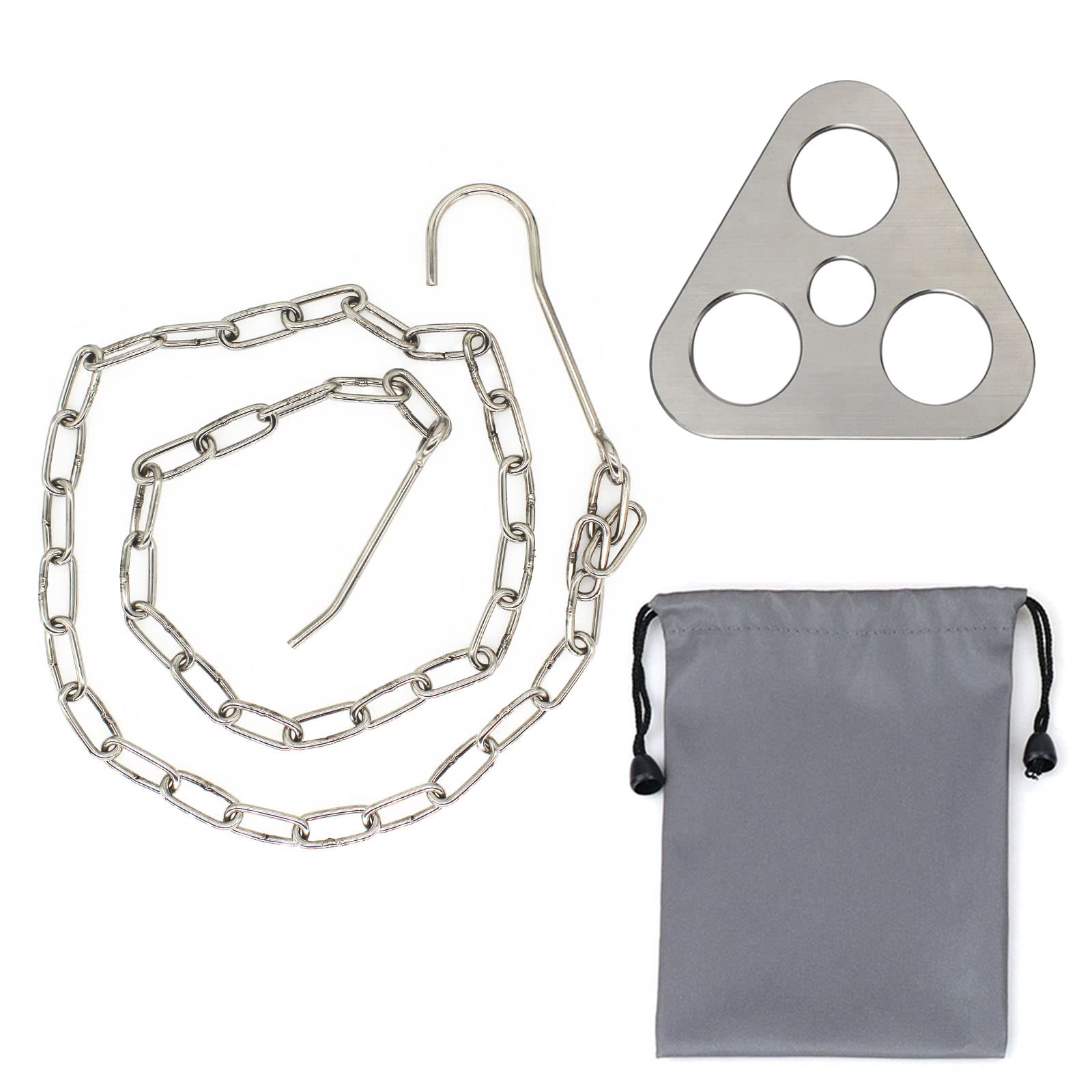 Camping Tripod Board,Accessories for Hanging Camp Cookware with Chain and Hook, Stainless Steel Campfire Support Plate Camping Kitchen Equipment for Camp, Hiking, Outdoor Cooking