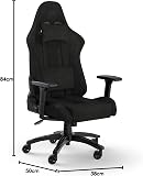 Corsair TC100 RELAXED Gaming Chair – Fabric – Motor Sports Inspired Design – Lumbar Cushion – Removable Memory Foam Neck Rest Cushion – Black - 3
