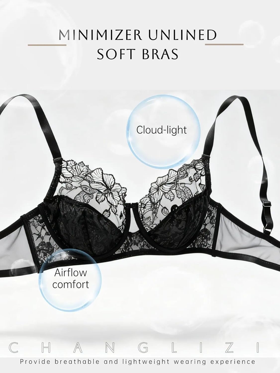 Minimizer Bras for Women Full Coverage Unlined Underwire Bras Plus Size Lifting Bra for Heavy Breast - Image 4