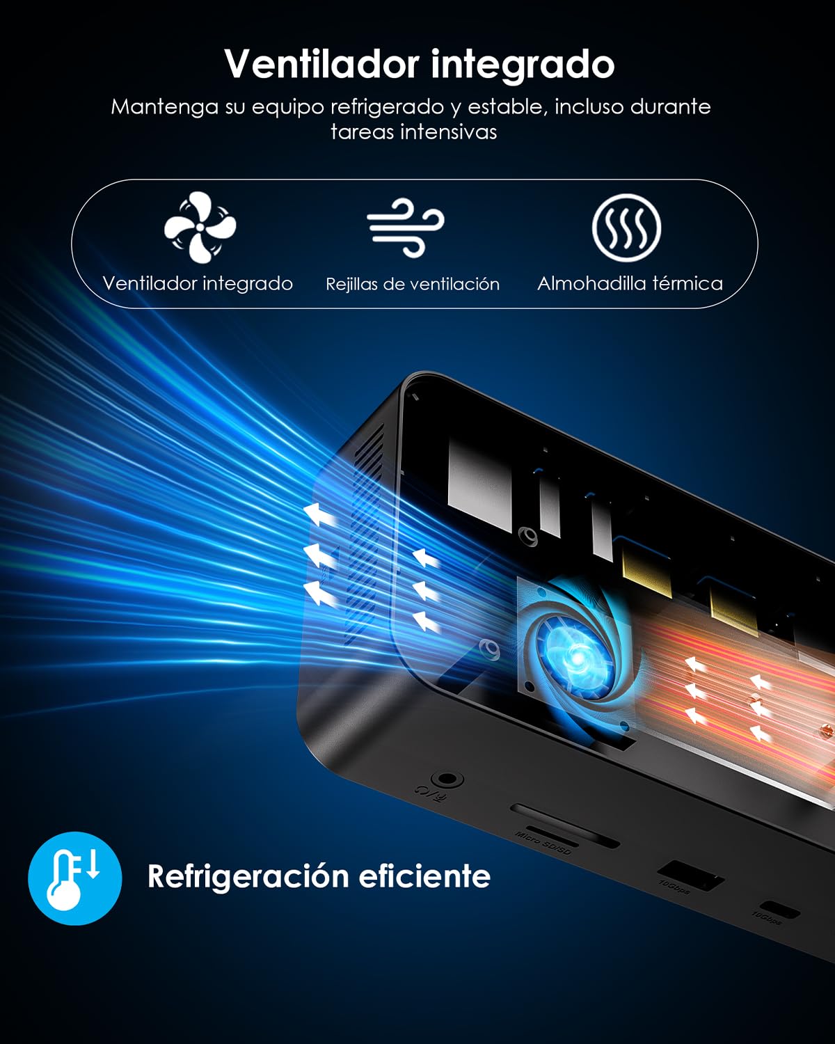 WAVLINK Docking Station Triple Display 3 * 4K@60Hz | 12 en 1 USB C Docking Station con SSD Enclosure M.2 PCIe/SATA de 10Gbps, PD de 100W, USB C/A, Gigabit para Windows y Mac OS