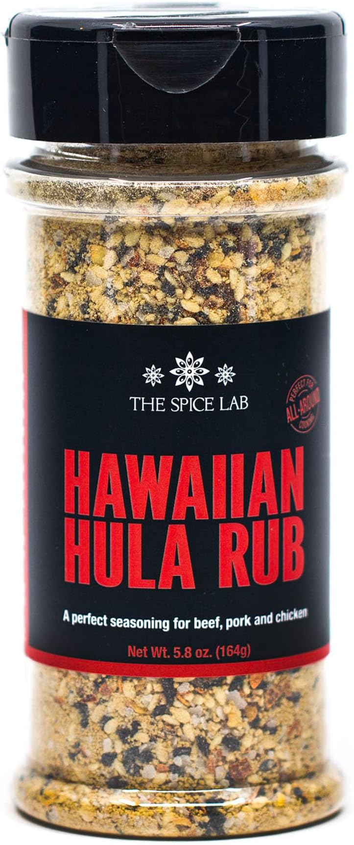 The Spice Lab Hawaiian Hula Rub - Brown Sugar, Sesame Ginger & Soy Sauce - Sweet Seasoning for Pork Chops, Stir Fry Vegetables, Beef, Sesame Chicken, Poke & Vegan Meat – 6.2 oz Shaker Jar - 7086