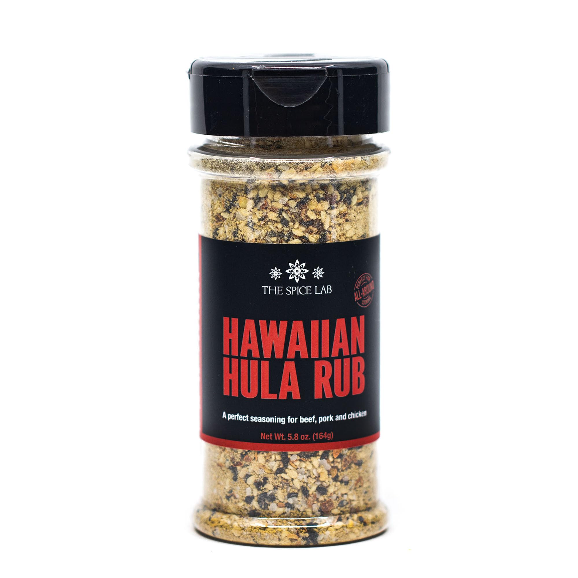 The Spice Lab Hawaiian Hula Rub - Brown Sugar, Sesame Ginger & Soy Sauce - Sweet Seasoning for Pork Chops, Stir Fry Vegetables, Beef, Sesame Chicken, Poke & Vegan Meat – 6.2 oz Shaker Jar - 7086