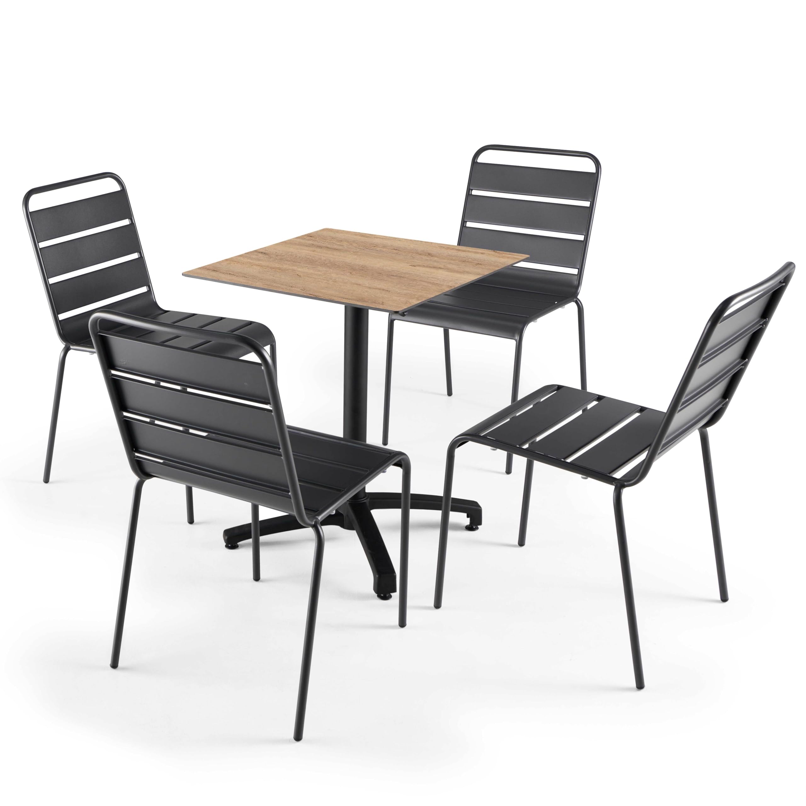 Oviala Plateau de Table stratifié 60x60 cm chêne Brut